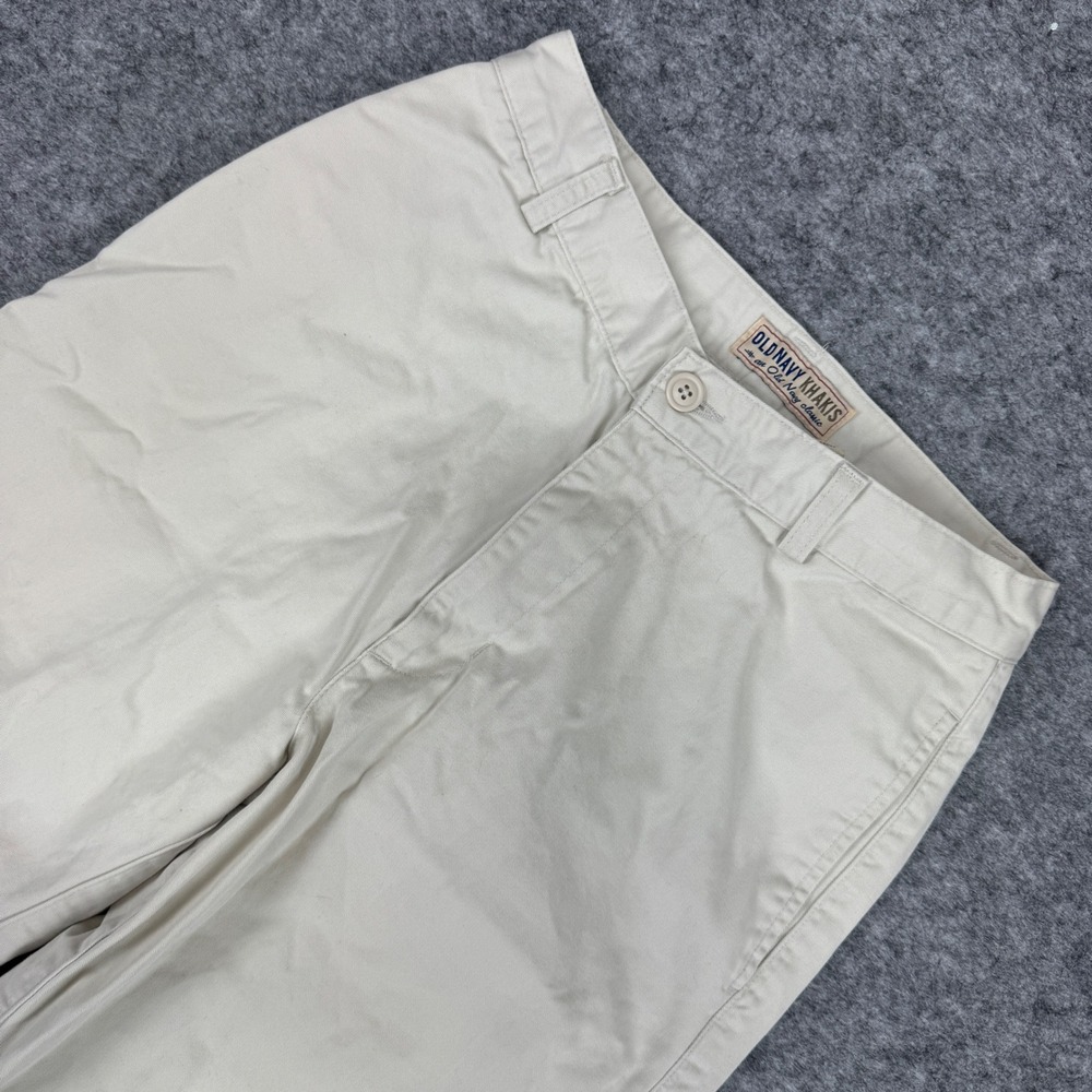 Vintage Y2K Old Navy Khakis Mens 28x28 Beige‎ Cotton Flat Front Pants Chinos